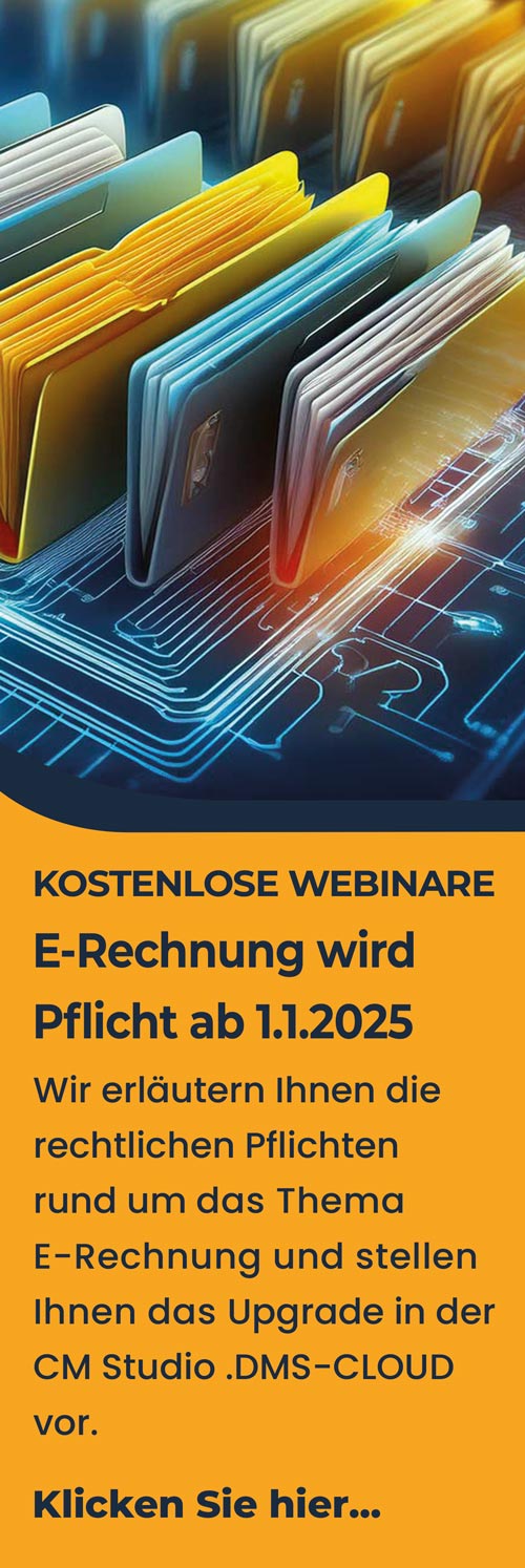 Webinare rund um das Thema "E-Rechnung wird Pflicht ab 1.1.2025"